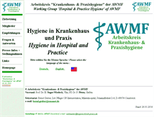 Tablet Screenshot of hygiene-klinik-praxis.de